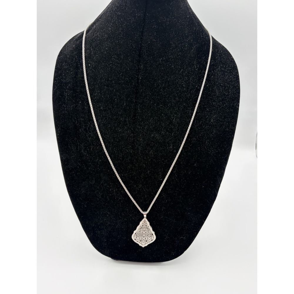 Kendra Scott Silver Plated Filigree Pendant Necklace